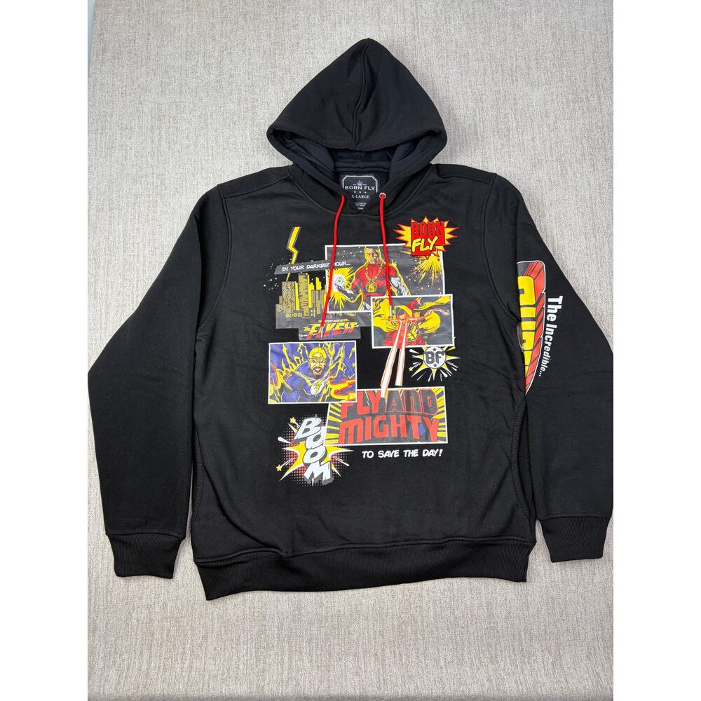 Born Fly Comic Super Fly Hoodie NEW